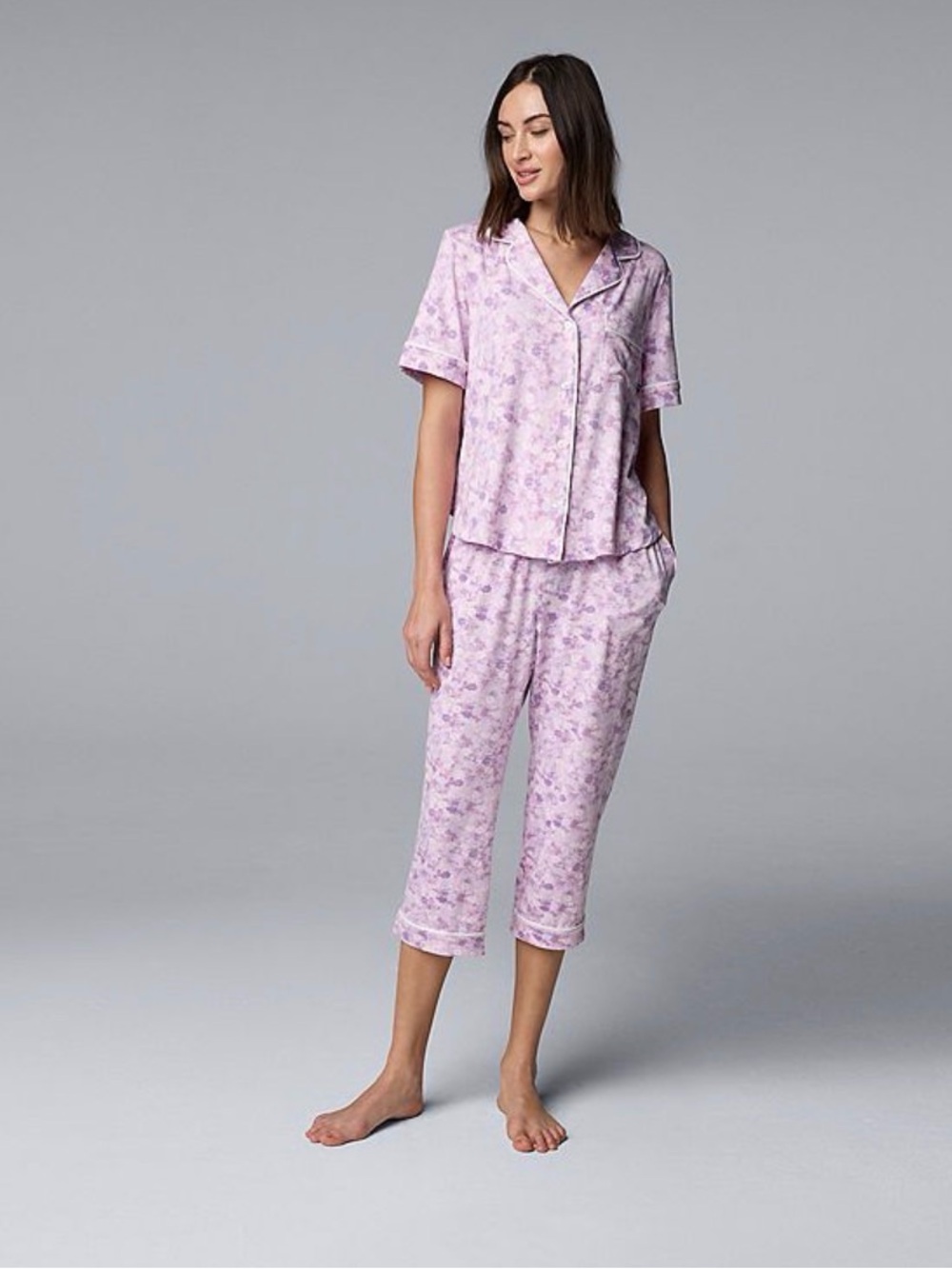 Simply Vera Vera Wang Short-Sleeve and Capri pajama Set, XXL, NWT